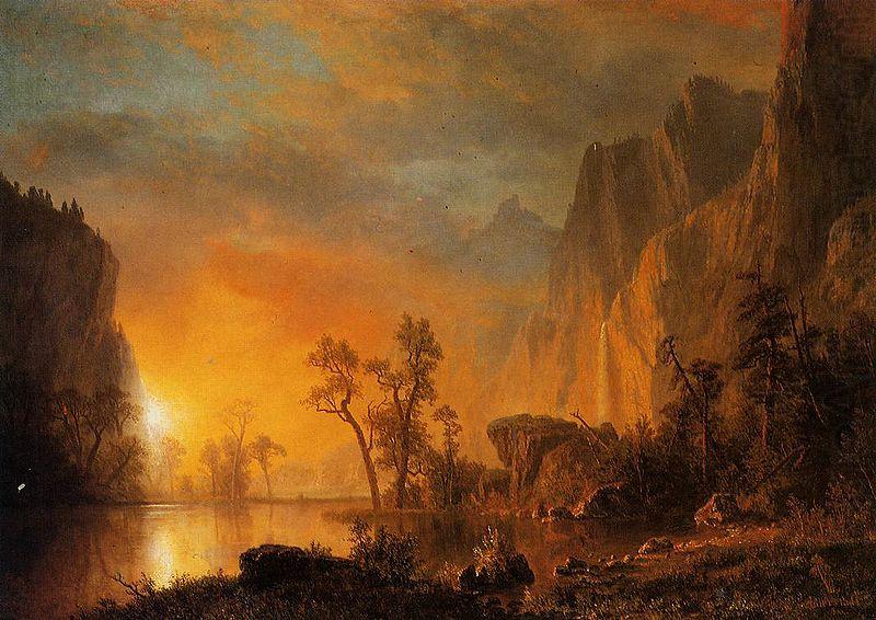 Albert Bierstadt Sunset in the Rockies china oil painting image